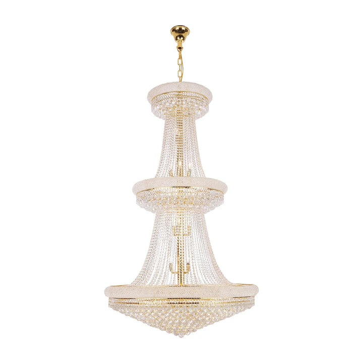 38 light Gold Chandelier Clear Royal Cut Crystal - View 3 - Joshua Marshal