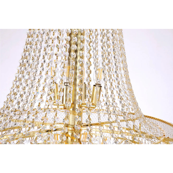 38 light Gold Chandelier Clear Royal Cut Crystal - View 5 - Joshua Marshal