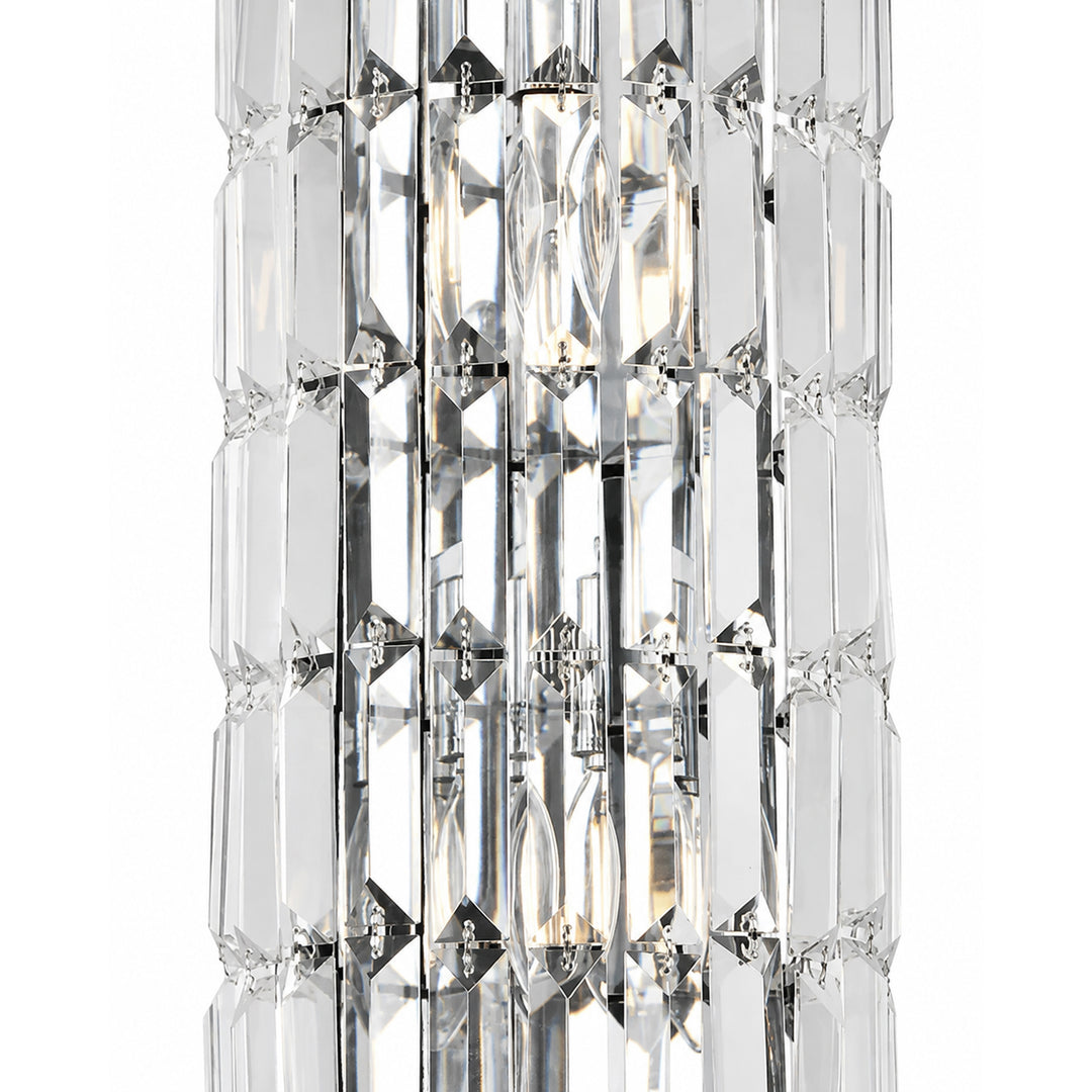 2 light Chrome Wall Sconce Clear Royal Cut Crystal - View 4 - Joshua Marshal