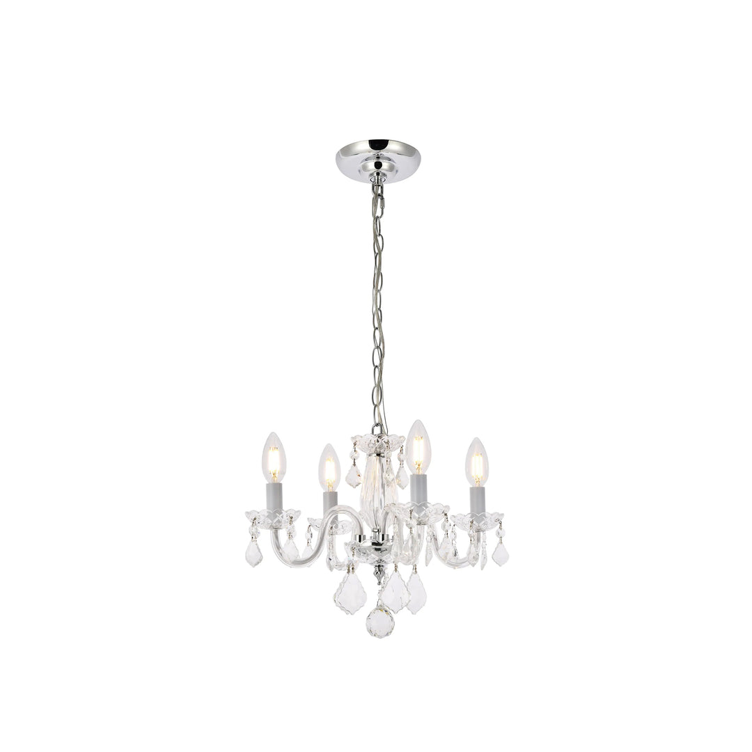 4 light Chrome Pendant Clear Royal Cut Crystal - View 4 - Joshua Marshal