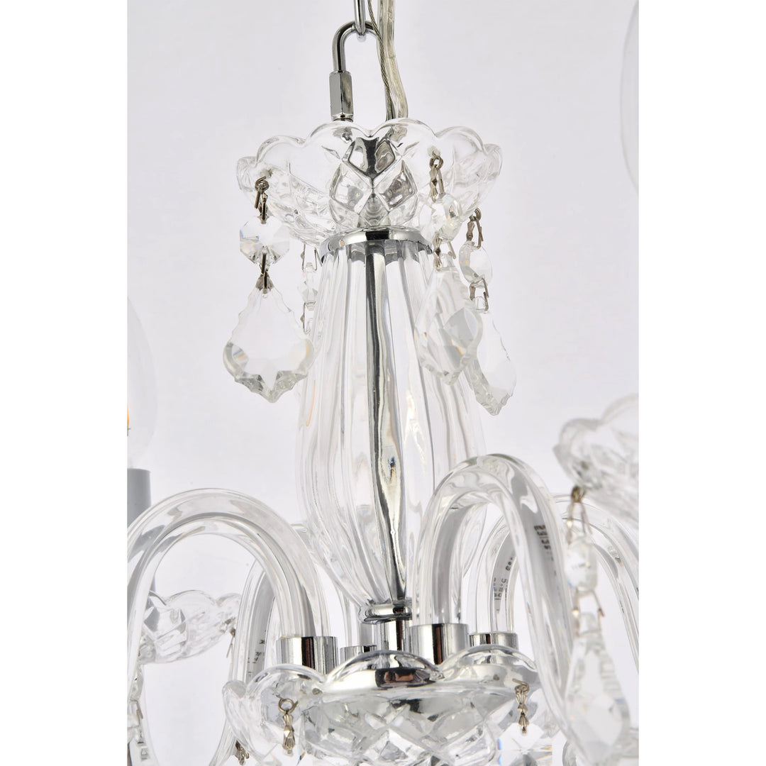 4 light Chrome Pendant Clear Royal Cut Crystal - View 5 - Joshua Marshal