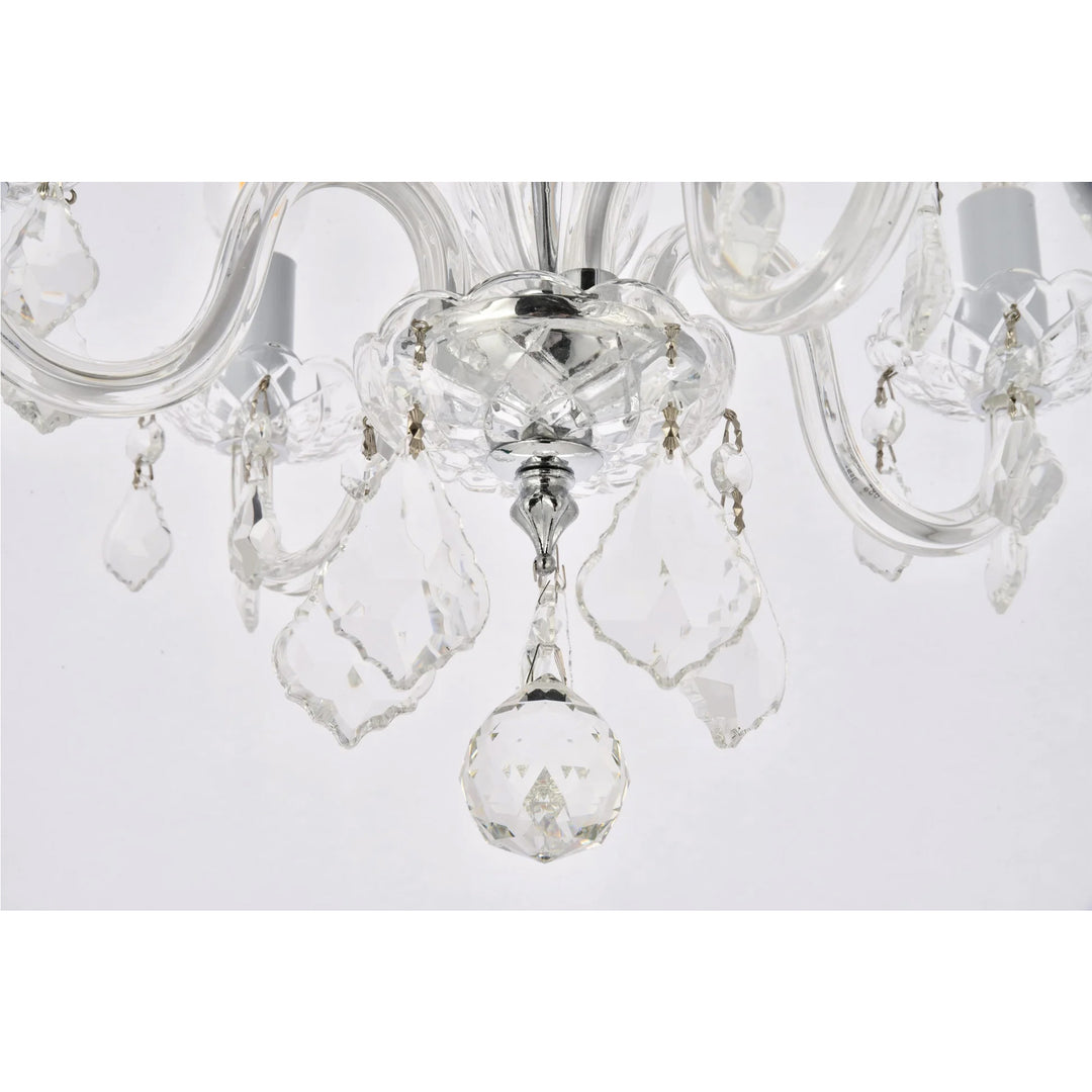 4 light Chrome Pendant Clear Royal Cut Crystal - View 6 - Joshua Marshal