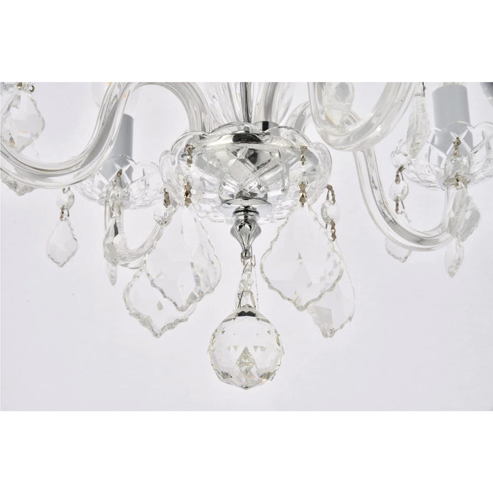 4 light Chrome Pendant Clear Royal Cut Crystal - View 6 - Joshua Marshal