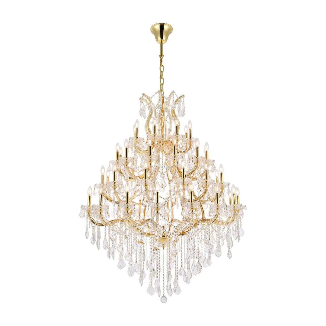 49 light Gold Chandelier Clear Royal Cut Crystal - View 3 - Joshua Marshal
