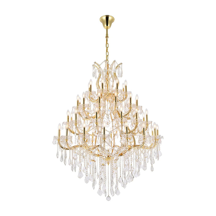 49 light Gold Chandelier Clear Royal Cut Crystal - View 3 - Joshua Marshal