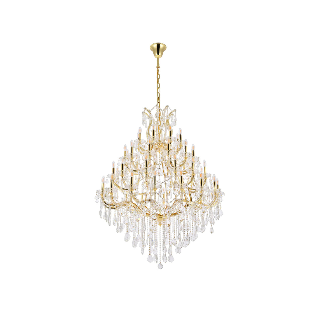 49 light Gold Chandelier Clear Royal Cut Crystal - View 4 - Joshua Marshal