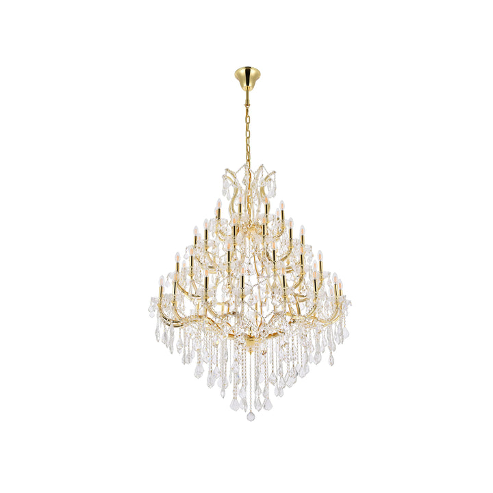 49 light Gold Chandelier Clear Royal Cut Crystal - View 4 - Joshua Marshal