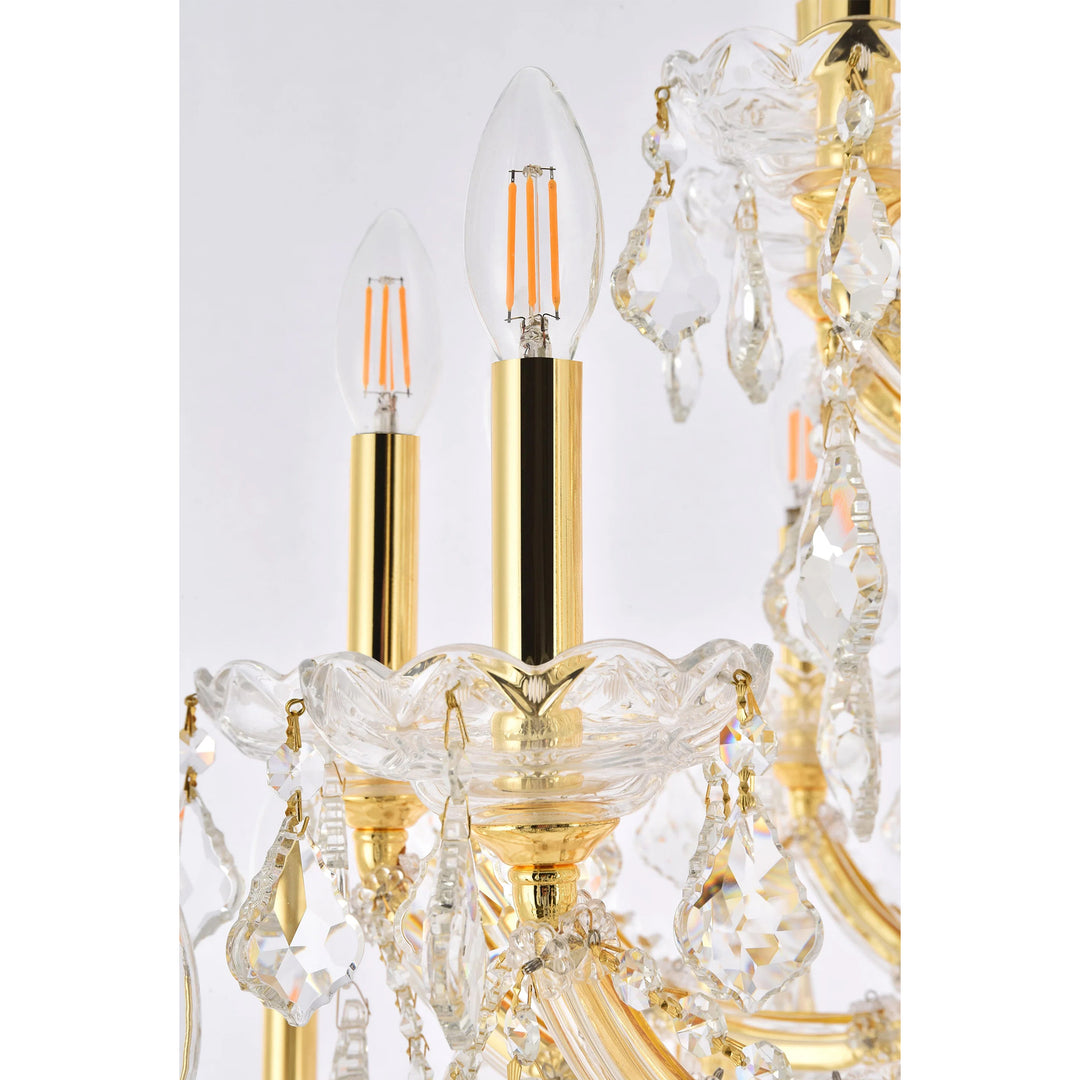 49 light Gold Chandelier Clear Royal Cut Crystal - View 5 - Joshua Marshal