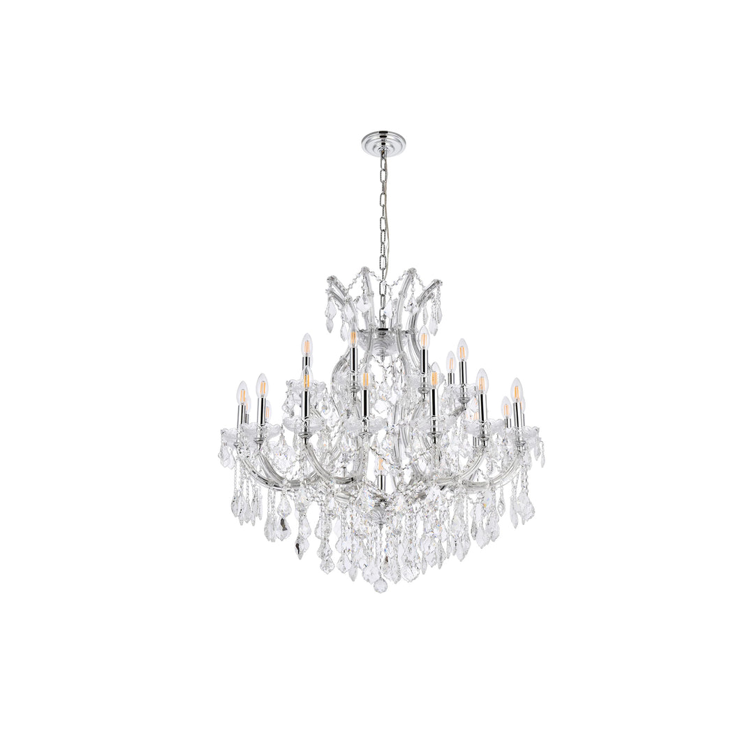 24 light Chrome Chandelier Clear Royal Cut Crystal - View 4 - Joshua Marshal