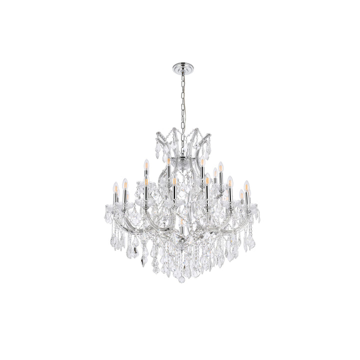 24 light Chrome Chandelier Clear Royal Cut Crystal - View 4 - Joshua Marshal