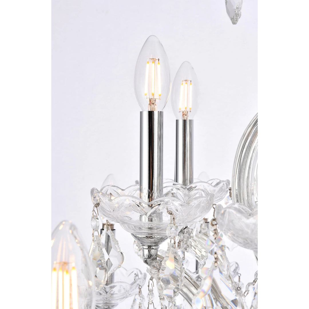 24 light Chrome Chandelier Clear Royal Cut Crystal - View 5 - Joshua Marshal
