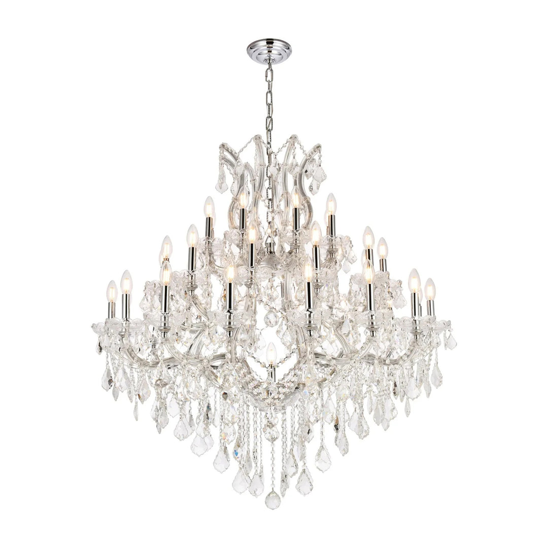 37 light Chrome Chandelier Clear Royal Cut Crystal - View 3 - Joshua Marshal