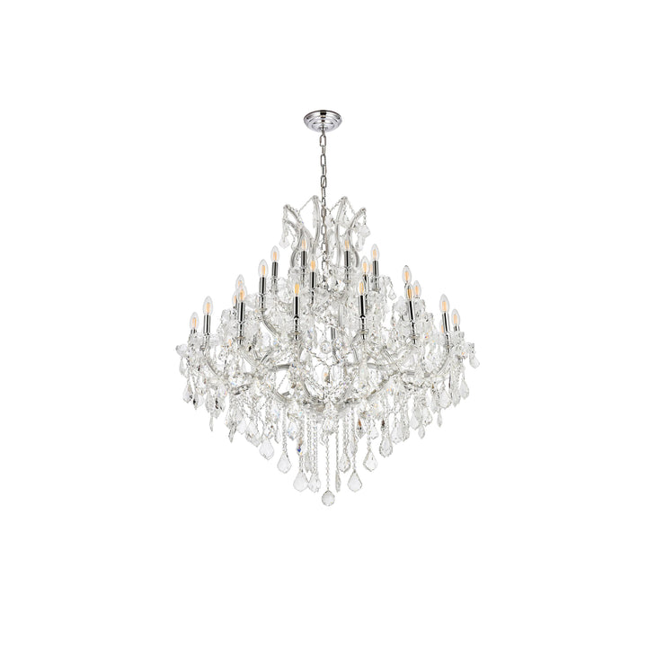 37 light Chrome Chandelier Clear Royal Cut Crystal - View 4 - Joshua Marshal