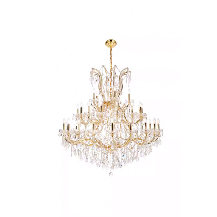 41 light Gold Chandelier Clear Royal Cut Crystal - View 3 - Joshua Marshal