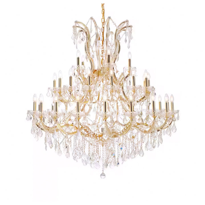 41 light Gold Chandelier Clear Royal Cut Crystal - View 4 - Joshua Marshal