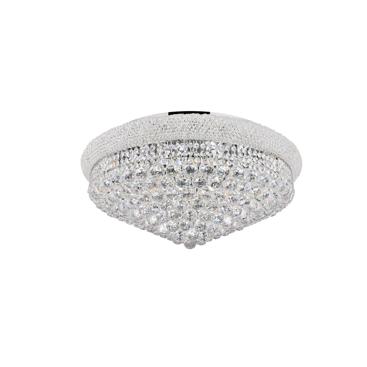 15 light Chrome Flush Mount Clear Royal Cut Crystal - View 4 - Joshua Marshal