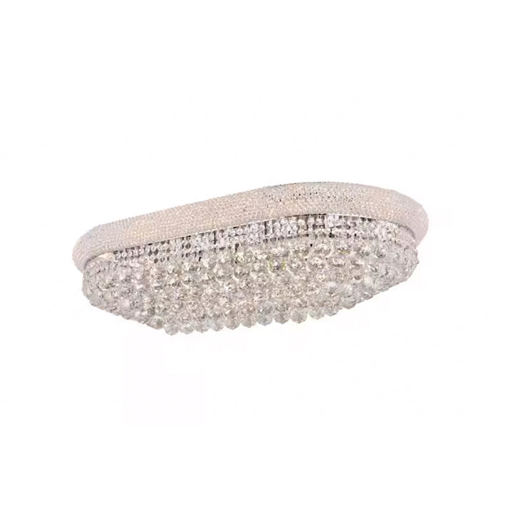 18 light Chrome Flush Mount Clear Royal Cut Crystal - View 4 - Joshua Marshal