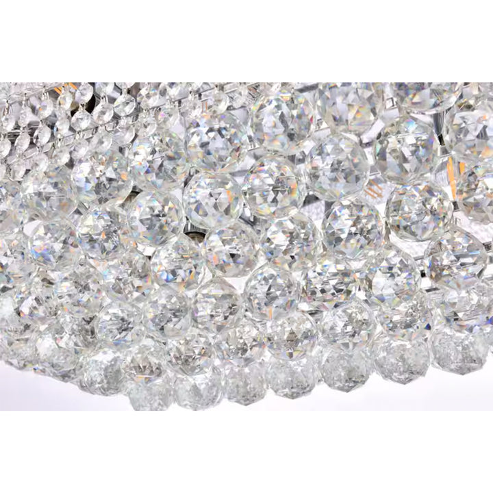 18 light Chrome Flush Mount Clear Royal Cut Crystal - View 6 - Joshua Marshal