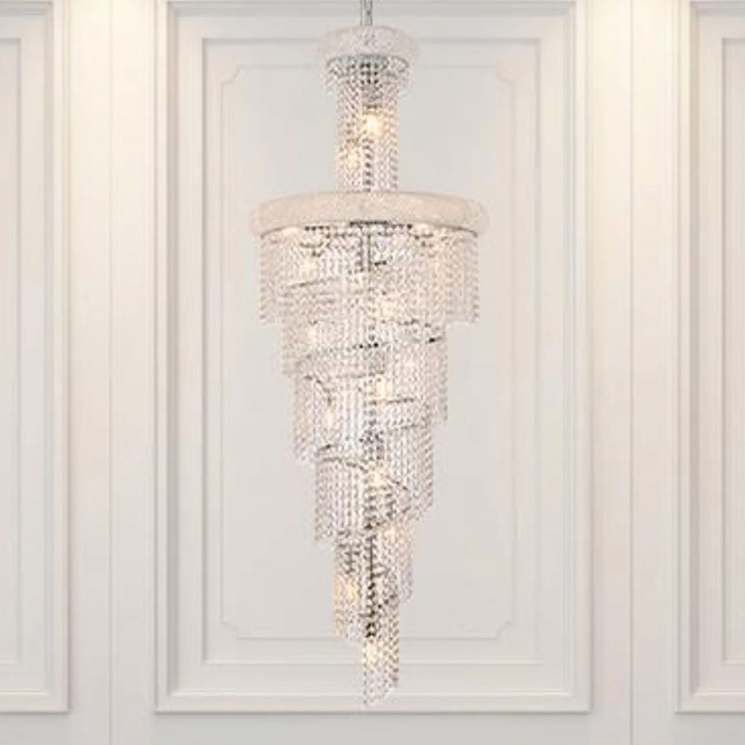 22 light Chrome Chandelier Clear Royal Cut Crystal Chrome Finish - LIGHTING by Joshua Marshal