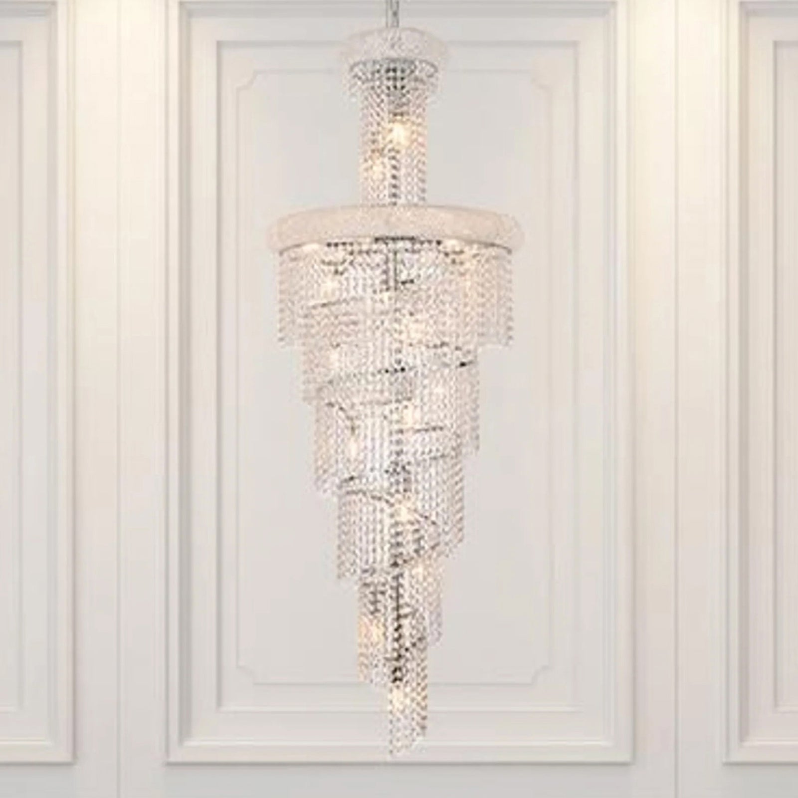 22 light Chrome Chandelier Clear Royal Cut Crystal Chrome Finish - LIGHTING by Joshua Marshal