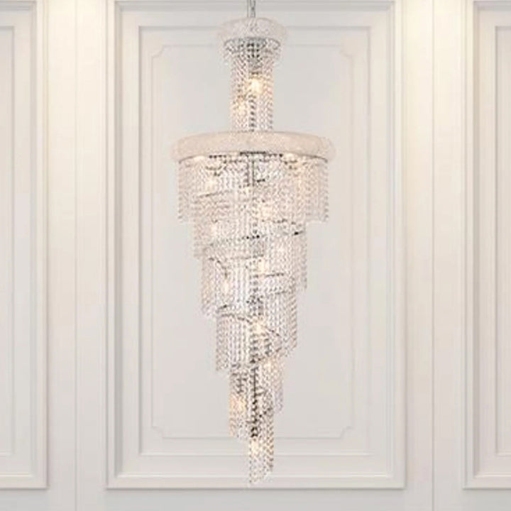 22 light Chrome Chandelier Clear Royal Cut Crystal Chrome Finish - LIGHTING by Joshua Marshal