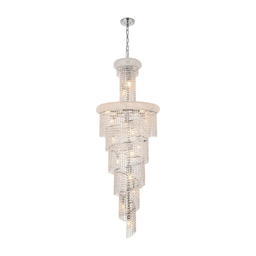 22 light Chrome Chandelier Clear Royal Cut Crystal - View 3 - Joshua Marshal