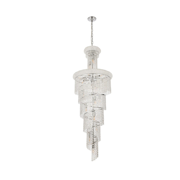 22 light Chrome Chandelier Clear Royal Cut Crystal - View 4 - Joshua Marshal