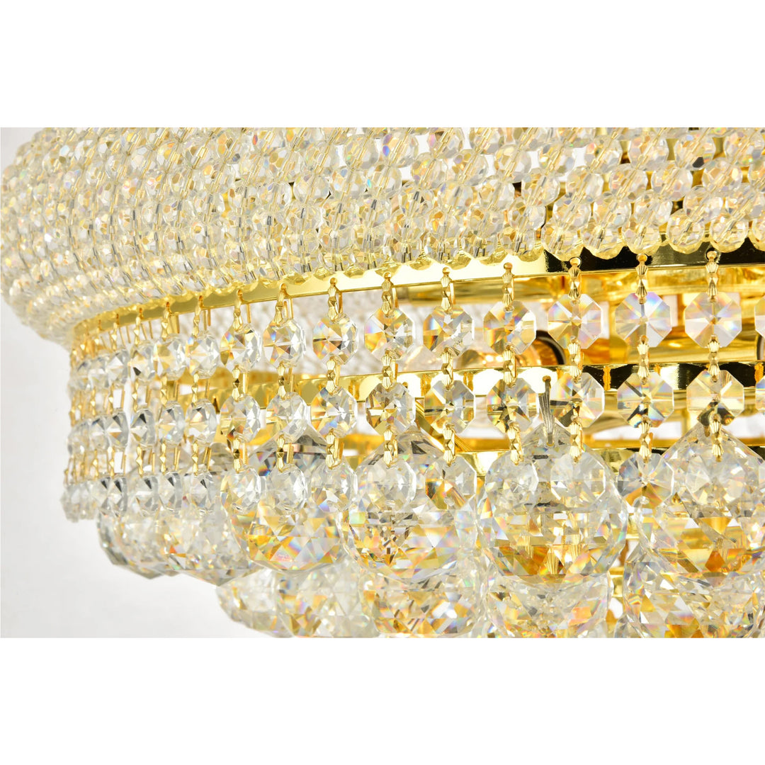14 light Gold Chandelier Clear Royal Cut Crystal - View 5 - Joshua Marshal