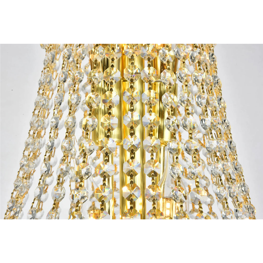 14 light Gold Chandelier Clear Royal Cut Crystal - View 6 - Joshua Marshal
