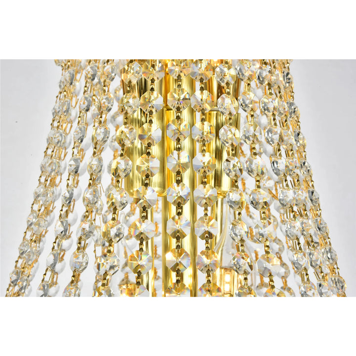14 light Gold Chandelier Clear Royal Cut Crystal - View 6 - Joshua Marshal