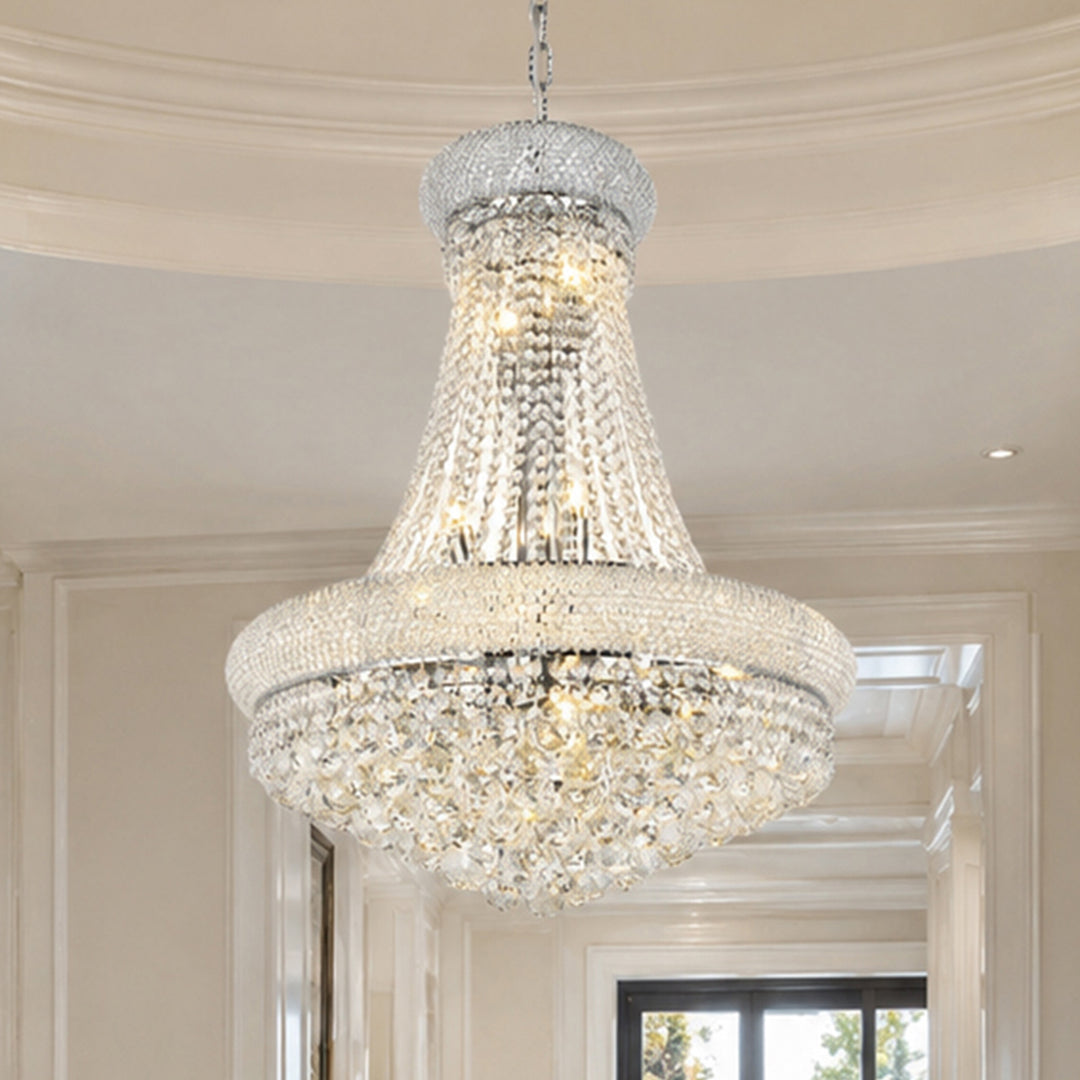 14 light Chrome Chandelier Clear Royal Cut Crystal Chrome Finish - LIGHTING by Joshua Marshal