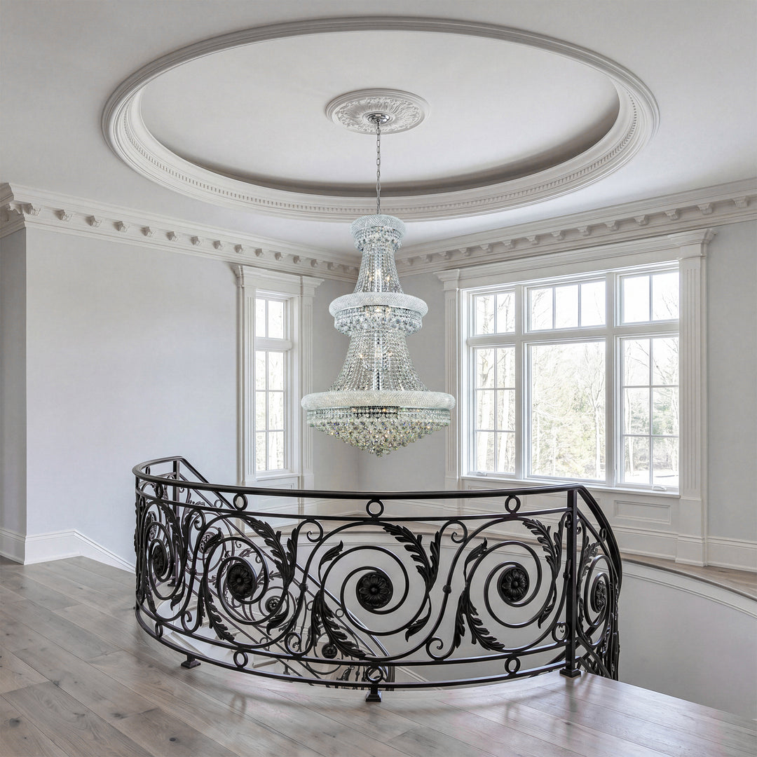 32 light Chrome Chandelier Clear Royal Cut Crystal - View 2 - Joshua Marshal