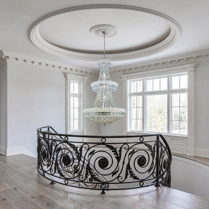 32 light Chrome Chandelier Clear Royal Cut Crystal - View 2 - Joshua Marshal
