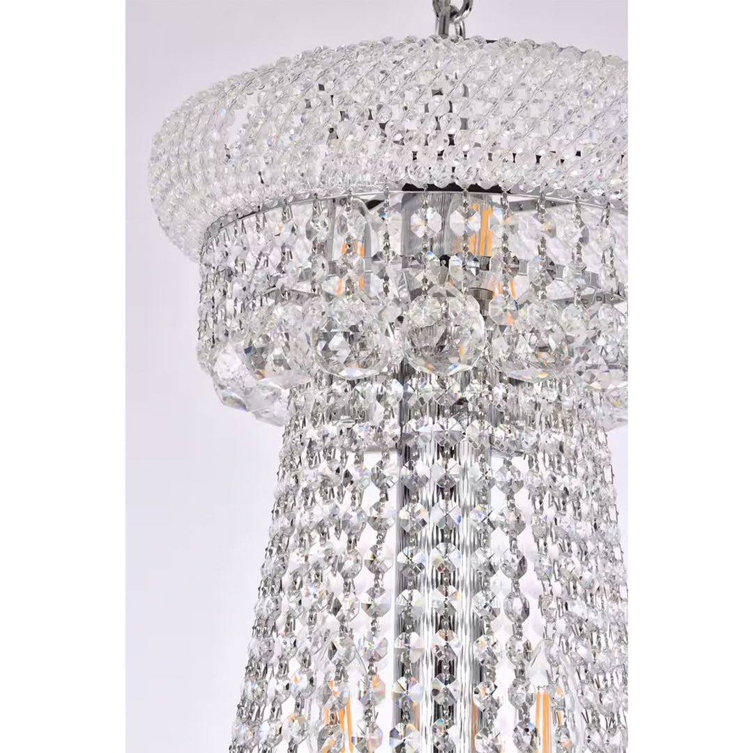 32 light Chrome Chandelier Clear Royal Cut Crystal - View 5 - Joshua Marshal