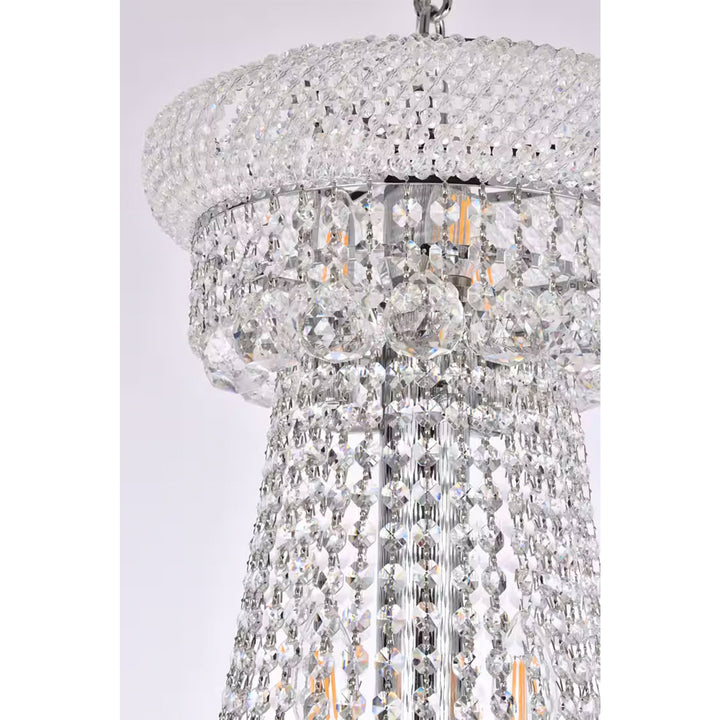 32 light Chrome Chandelier Clear Royal Cut Crystal - View 5 - Joshua Marshal