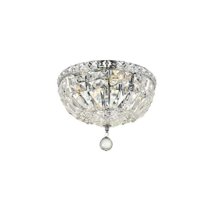 4 light Chrome Flush Mount Clear Royal Cut Crystal - View 4 - Joshua Marshal