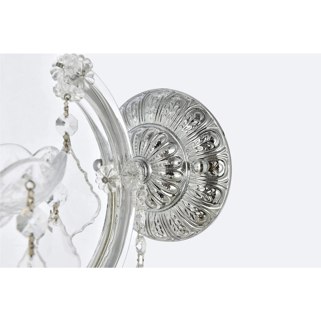1 light Chrome Wall Sconce Clear Royal Cut Crystal - View 6 - Joshua Marshal