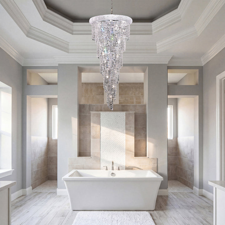 18 light Chrome Chandelier Clear Royal Cut Crystal - View 2 - Joshua Marshal