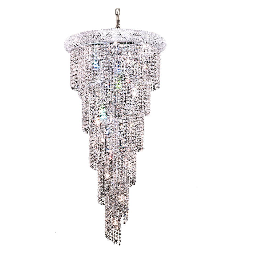 18 light Chrome Chandelier Clear Royal Cut Crystal - View 3 - Joshua Marshal