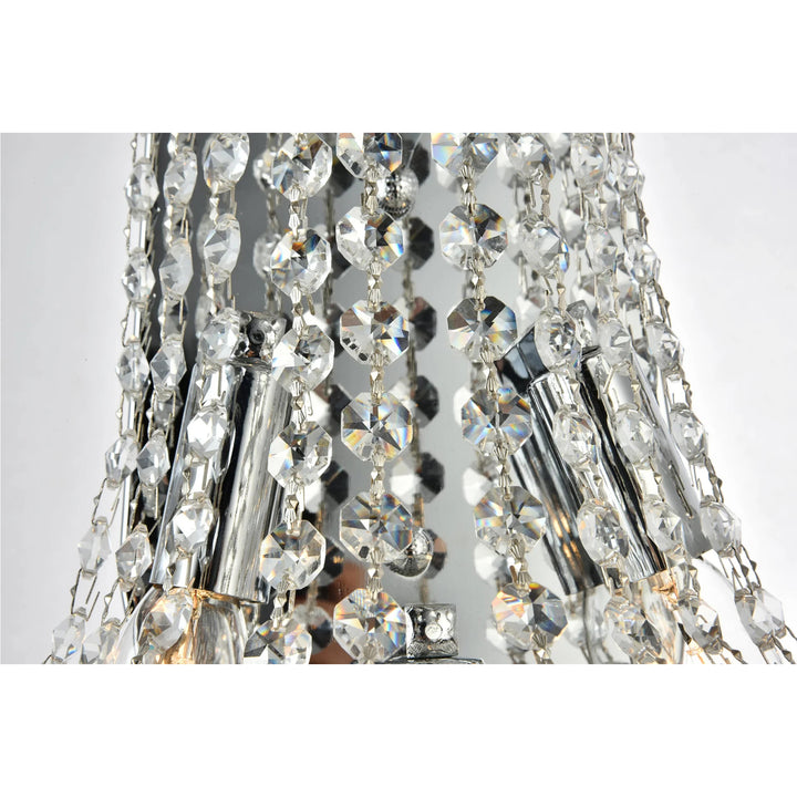 4 light Chrome Wall Sconce Clear Royal Cut Crystal - View 5 - Joshua Marshal