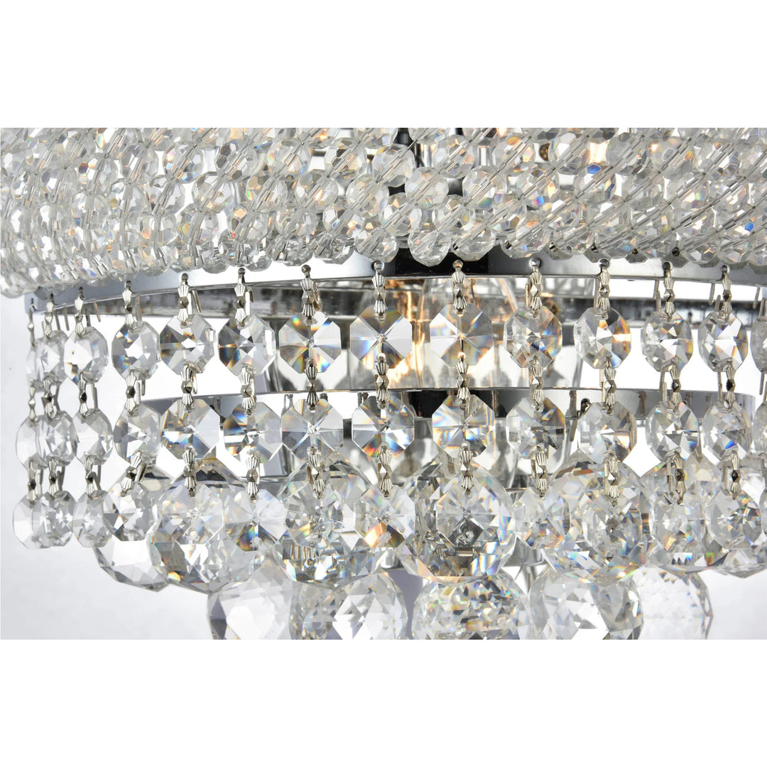 4 light Chrome Wall Sconce Clear Royal Cut Crystal - View 6 - Joshua Marshal