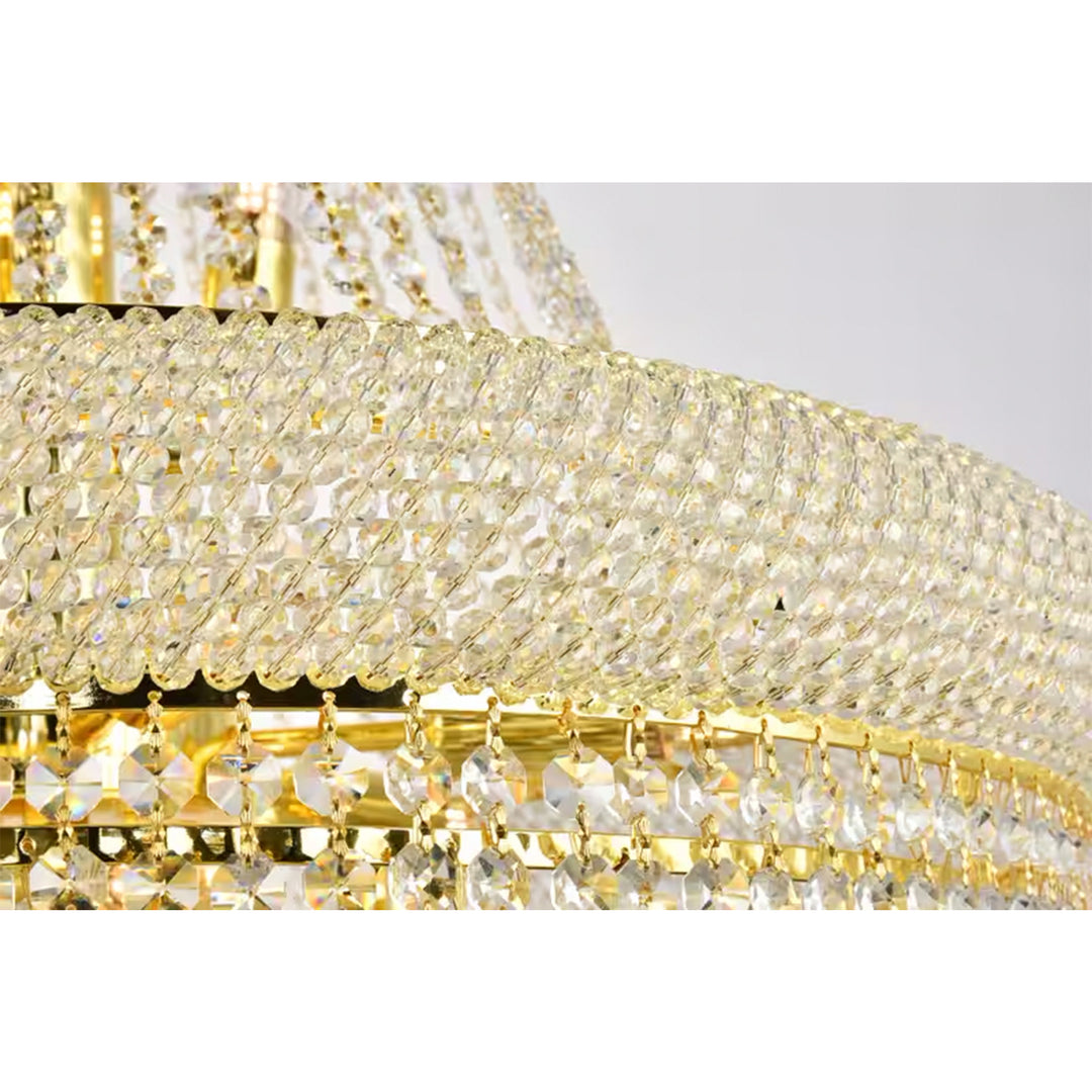 14 light Gold Chandelier Clear Royal Cut Crystal - View 5 - Joshua Marshal
