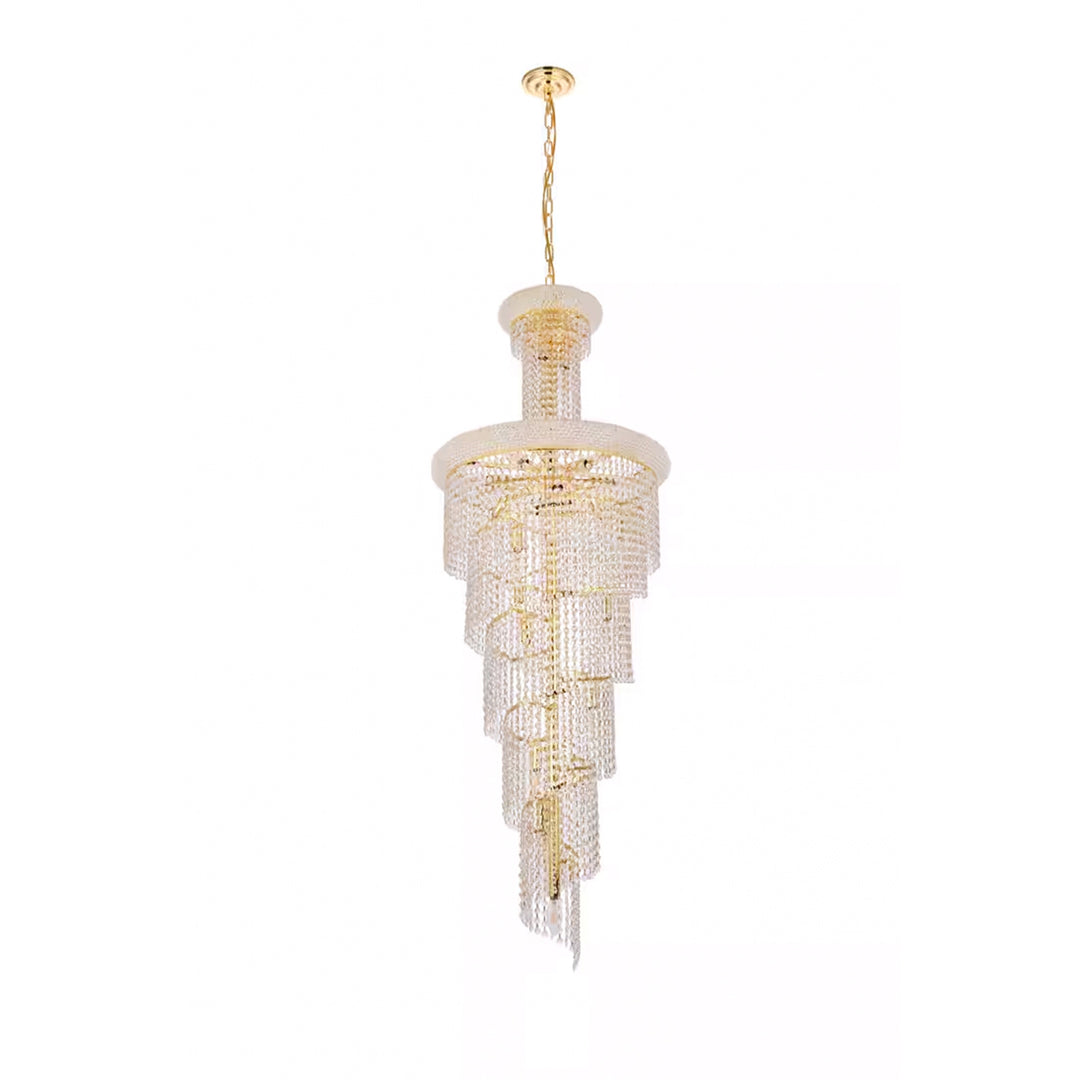 22 light Gold Chandelier Clear Royal Cut Crystal - View 4 - Joshua Marshal