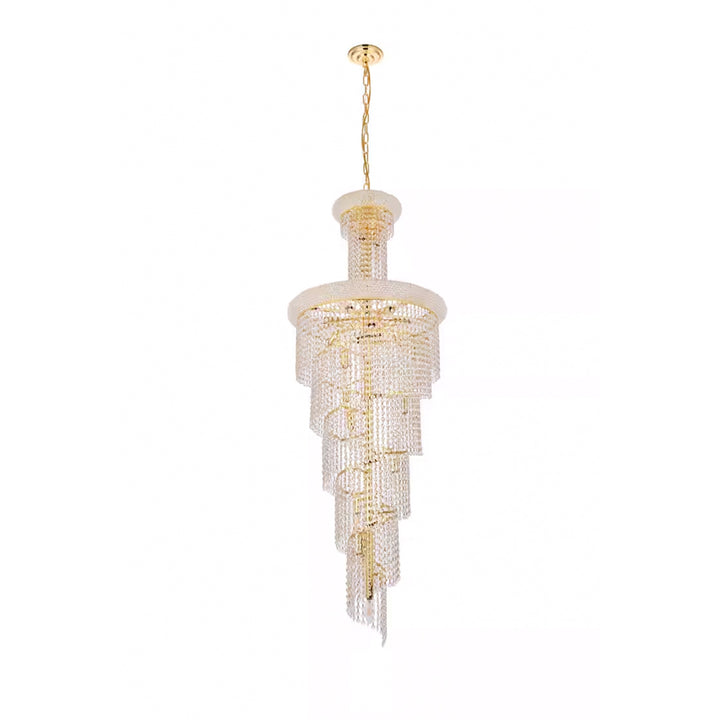 22 light Gold Chandelier Clear Royal Cut Crystal - View 4 - Joshua Marshal