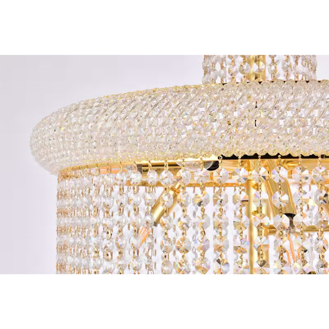 22 light Gold Chandelier Clear Royal Cut Crystal - View 6 - Joshua Marshal