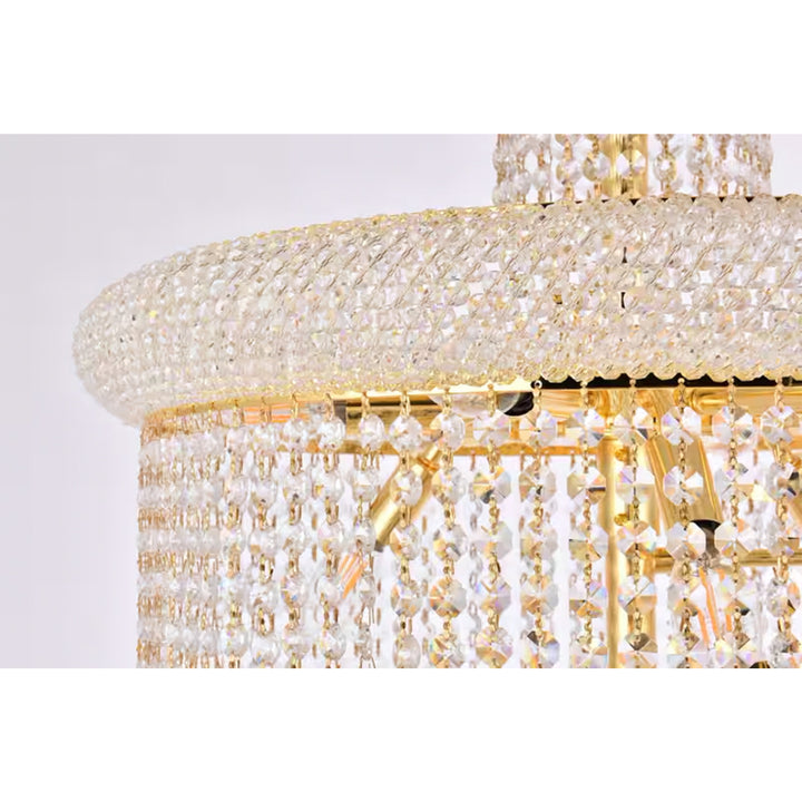 22 light Gold Chandelier Clear Royal Cut Crystal - View 6 - Joshua Marshal