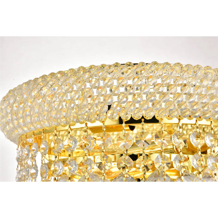 2 light Gold Wall Sconce Clear Royal Cut Crystal - View 5 - Joshua Marshal