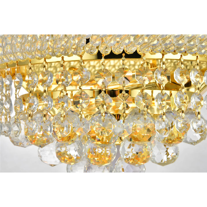 2 light Gold Wall Sconce Clear Royal Cut Crystal - View 6 - Joshua Marshal