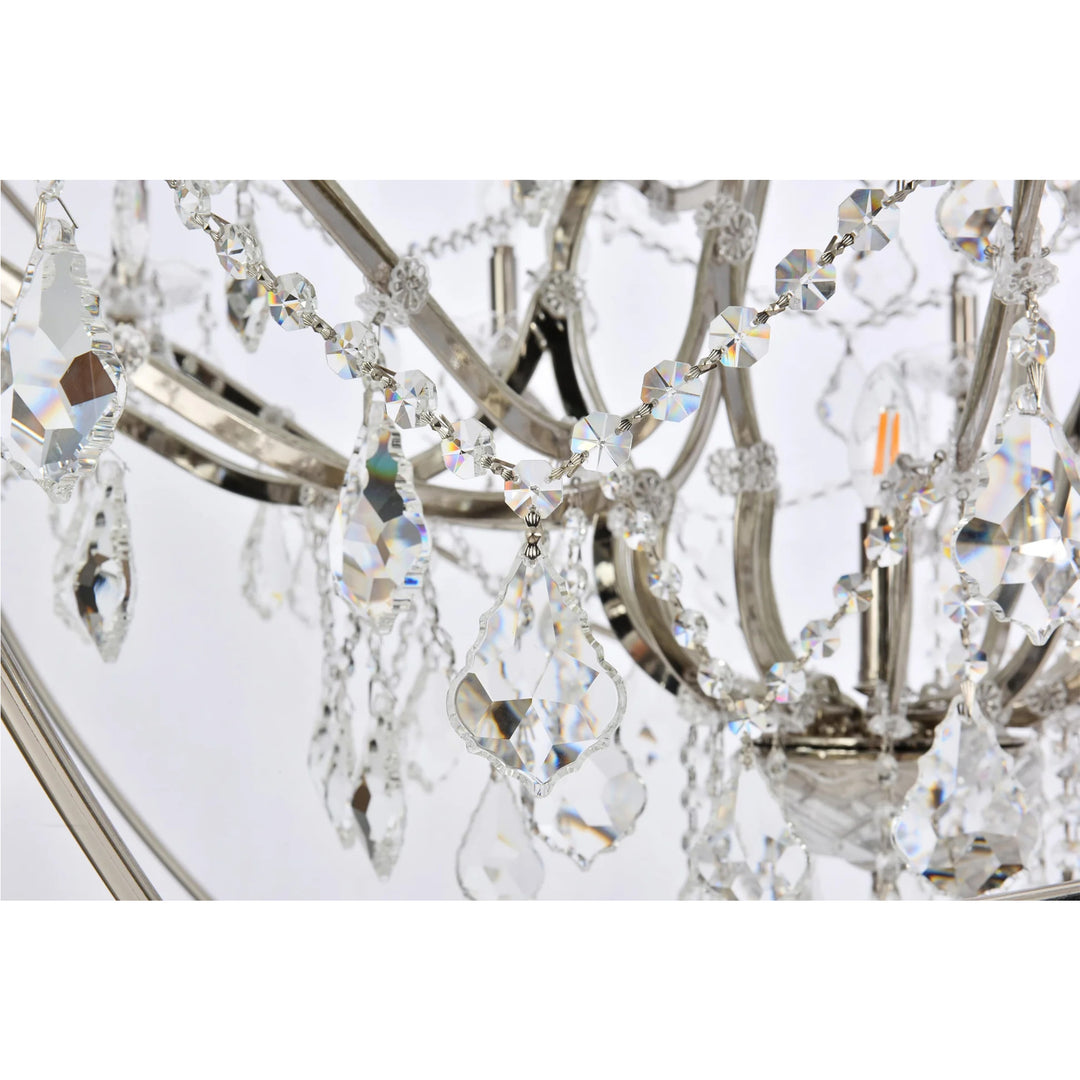 25 light polished nickel Chandelier Clear Royal Cut crystal - View 5 - Joshua Marshal