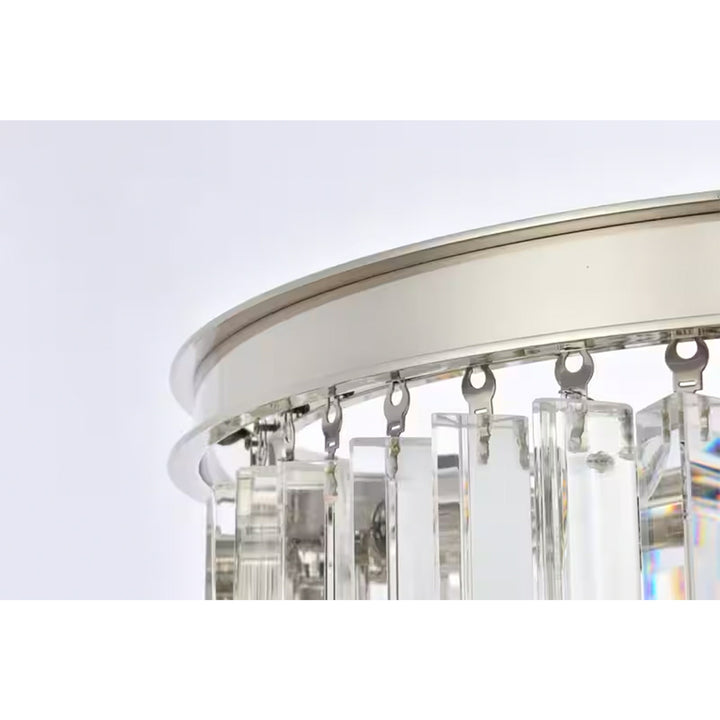 9 light polished nickel Chandelier Clear Royal Cut Crystal - View 6 - Joshua Marshal